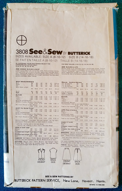 Butterick (See & Sew) 3808
