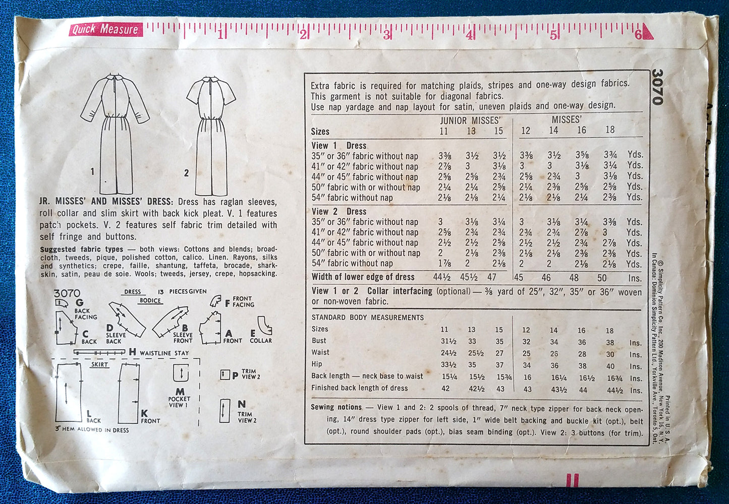 Simplicity 3070