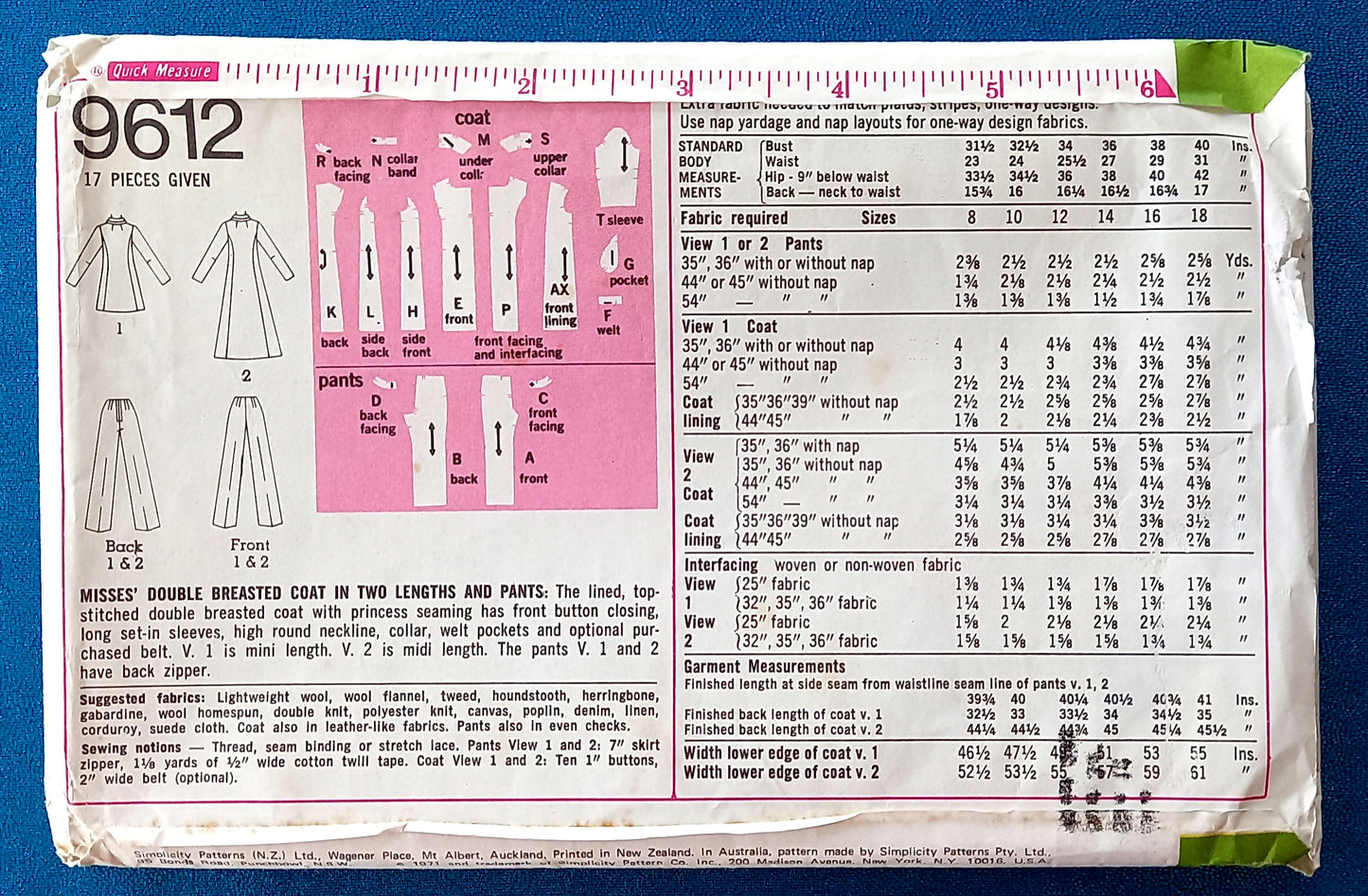 Simplicity 9612