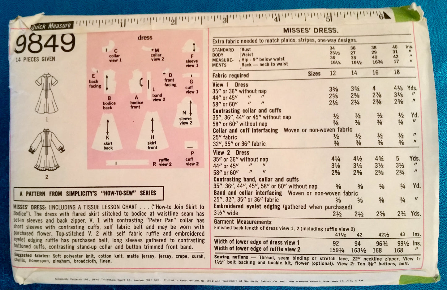 Simplicity 9849