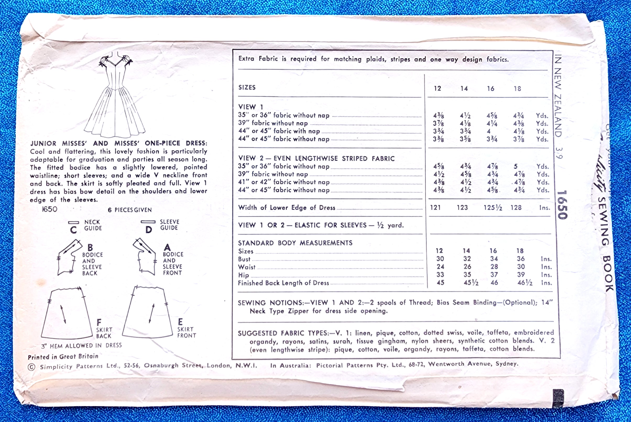 Simplicity 1650