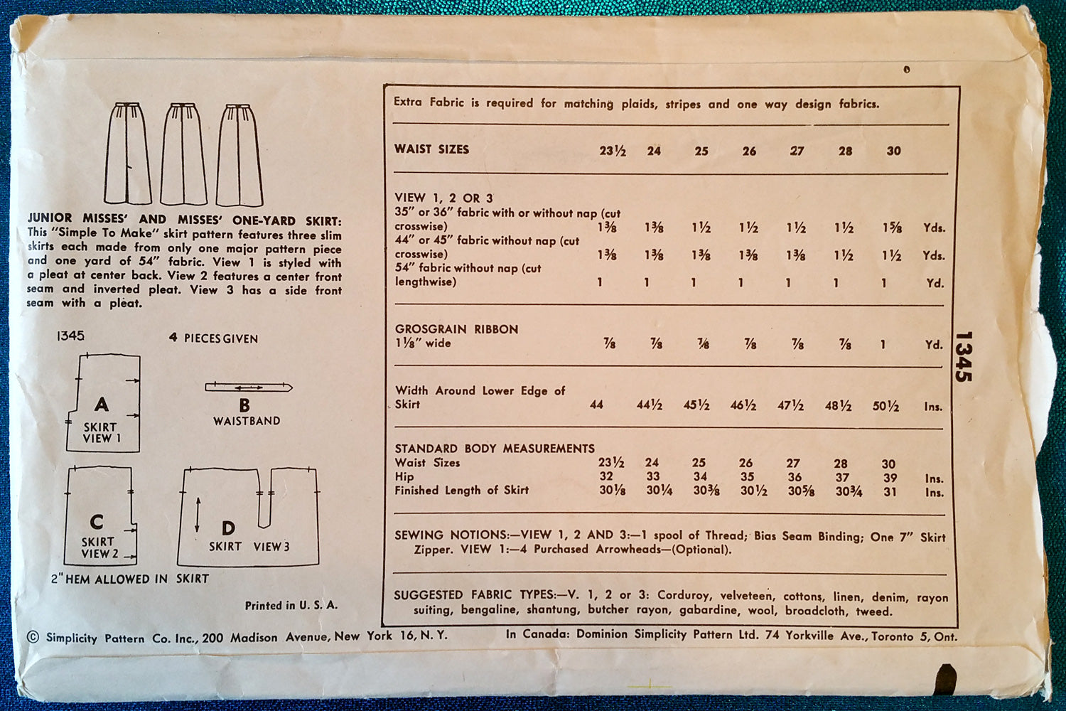 Simplicity 1345