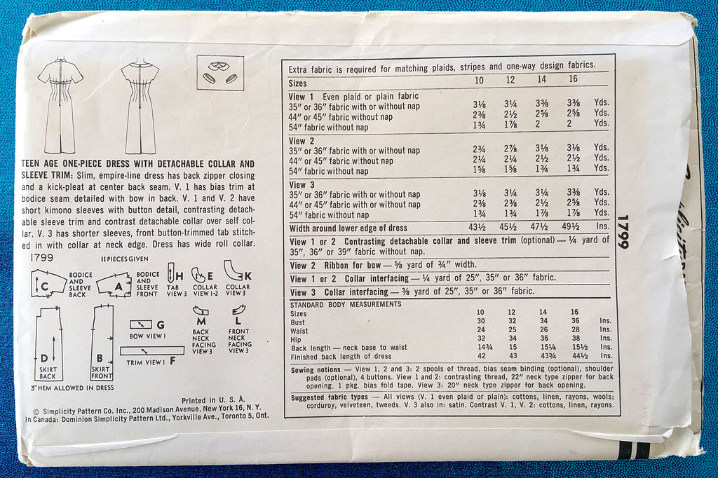 Simplicity 1799