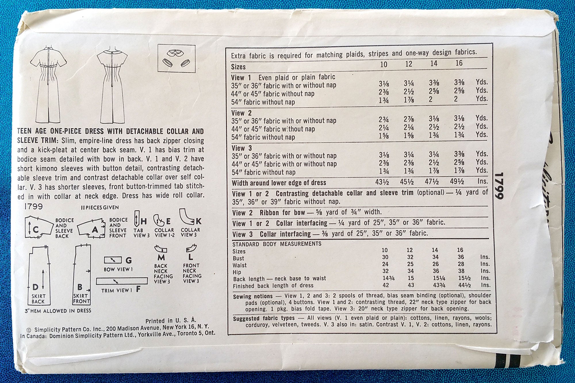 Simplicity 1799