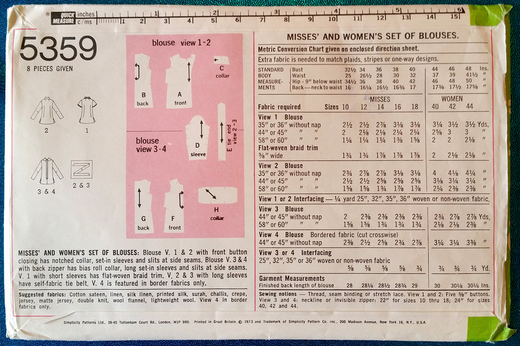 Simplicity 5359