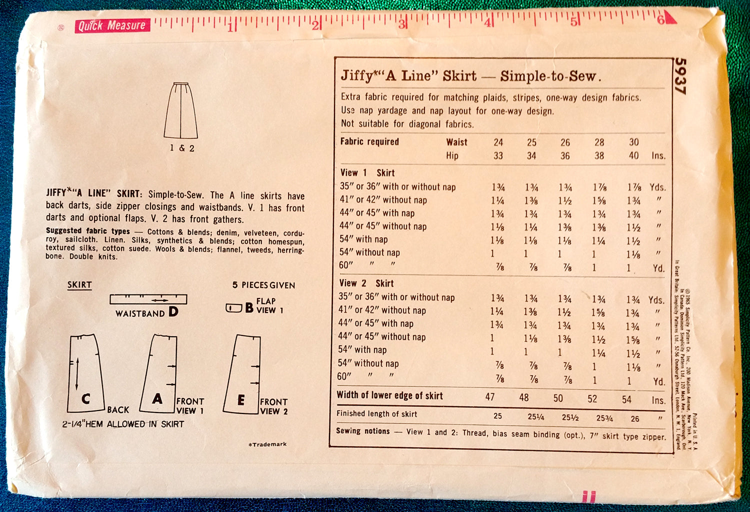 Simplicity 5937
